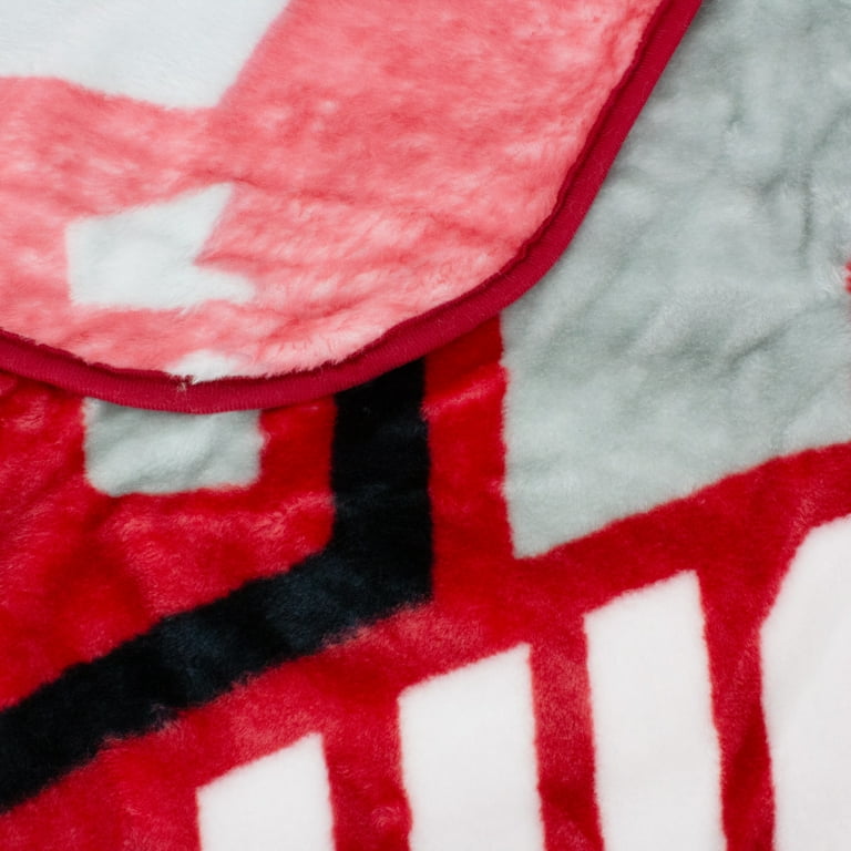 College Covers Ohio State Buckeyes Huge Raschel Throw Blanket Bedspread 86