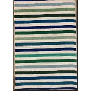 Angle View: GAP Home Striped Kids Area Rug, Blue and Green, 5'2"x7'