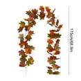 thumbnail image 3 of Artificial Maple Leaf Garland, 69 Inch Faux Vine For Fireplace Door Railing Wall Decor, Halloween Decor Thanksgiving Decor Fall Decor Autumn Harvest Party Holiday Decoration, 3 of 6