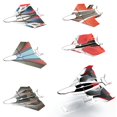 thumbnail image 1 of 12 Plantillas De Aviones De Papel Para Powerup 2.0 Y 4.0. Plantillas De Aviones De Papel De Color Y Soporte De Exhibición Para Avión. Powerup 2.0 O 4.0 No Está Incluido, 1 of 5