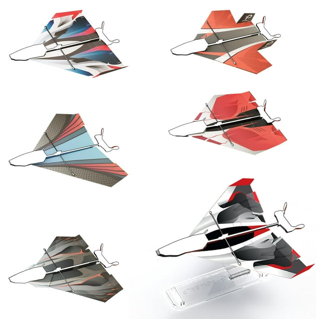 12 Plantillas De Aviones De Papel Para Powerup 2.0 Y 4.0. Plantillas De Aviones De Papel De Color Y Soporte De Exhibición Para Avión. Powerup 2.0 O 4.0 No Está Incluido