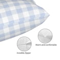 thumbnail image 3 of Fotbe Blue Checkboard Funda de Almohada Decorativa Estilo Occidental, Lujo en Algodón, Fundas para Almohadas King, Cojín Estampado para Decoración del Hogar-14"x20", 3 of 6