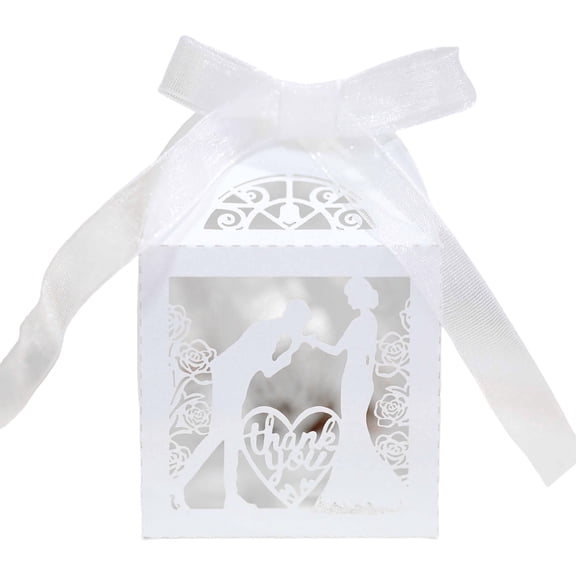 Hollow Candy Boxes Set of 50 Bride Bridegroom Marriage Gift Favors for Baby Shower Girls Boys Present Favors
