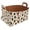 Multicolor 2, variant on Cactus Yellow Pattern Storage Basket Collapsible Storage Bin, PU Foldable Basket Convenient Box Storage Organizer with Handles for Shelves Office Bedroom Closet Nursery Toys Laundry