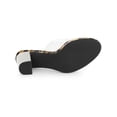 thumbnail image 5 of BLISSFUL STEP Women's Glitter Block Heel Clear Slides Sandals Leopard 5.5, 5 of 7