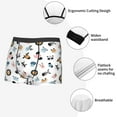 thumbnail image 3 of Pofeuu Cartoon Animals Print Men’s Boxer Briefs, Moisture-Wicking Underwear, Regular,Trunk-Small, 3 of 5