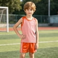 thumbnail image 6 of ITSAME Boys Athletic Outfits 2-Piece Mesh Quick-Dry Tank Top and Shorts Kids Training Sport Set Orange Size 8Y, 6 of 8