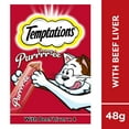 thumbnail image 1 of Temptations Creamy Puree Beef Liver Lickable Adult Cat Treats 4 Pouches, 1 of 9