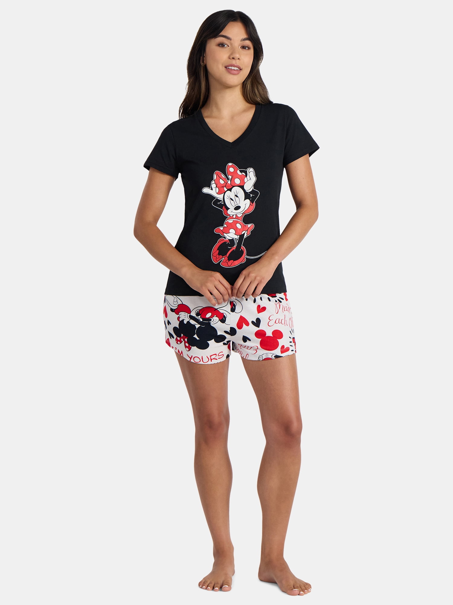 Disney Women's Minnie Mouse Graphic Tee with Short Sleeves, Sizes S-XXL
