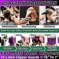 thumbnail image 4 of XIRQI Professional Hair Clipper Guards 10Pcs for Clippers 1/16" to 1" Barber Guards,Accessories for Most Clippers Set, 4 of 7