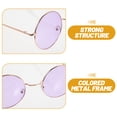 thumbnail image 3 of Sunglasses Vintage Metal Frame Kid Children Purple for Men Women Trendy Fitness, 3 of 6