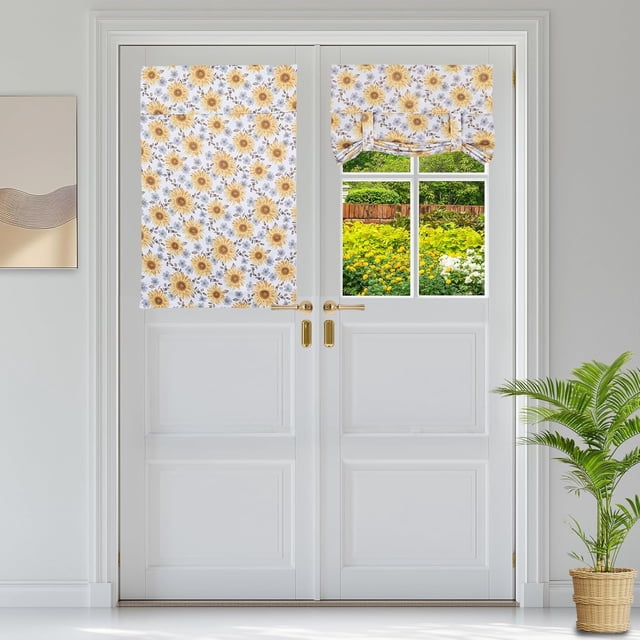 Siabc-rideau Occultant pour Porte Stores pour Porte-Fenêtre en Verre Fenêtre 26 X 40 Pouces Intimité Isolé Thermiquement Rideau de Porte Habillage de Fenêtre Rideaux pour Porte d'Entrée/porte Coulissante/porte de Patio, 2 Panneaux, 03