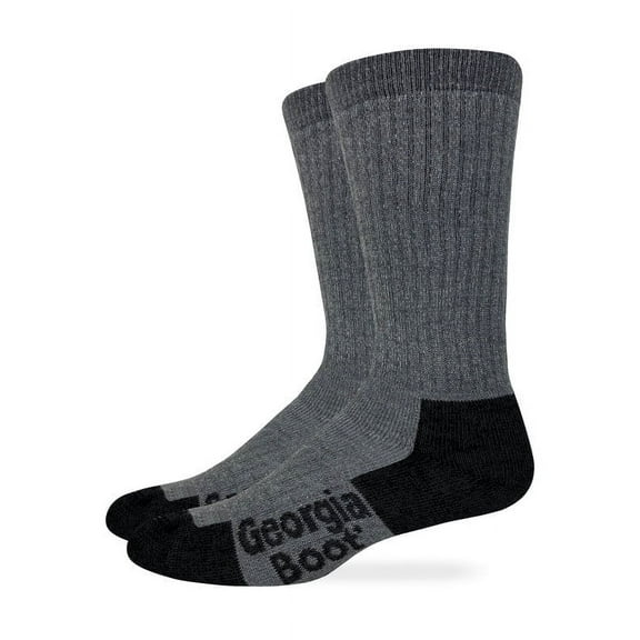 Georgia Boot Mens Merino Wool Blend Full Cushion Crew Socks 2 Pair Pack