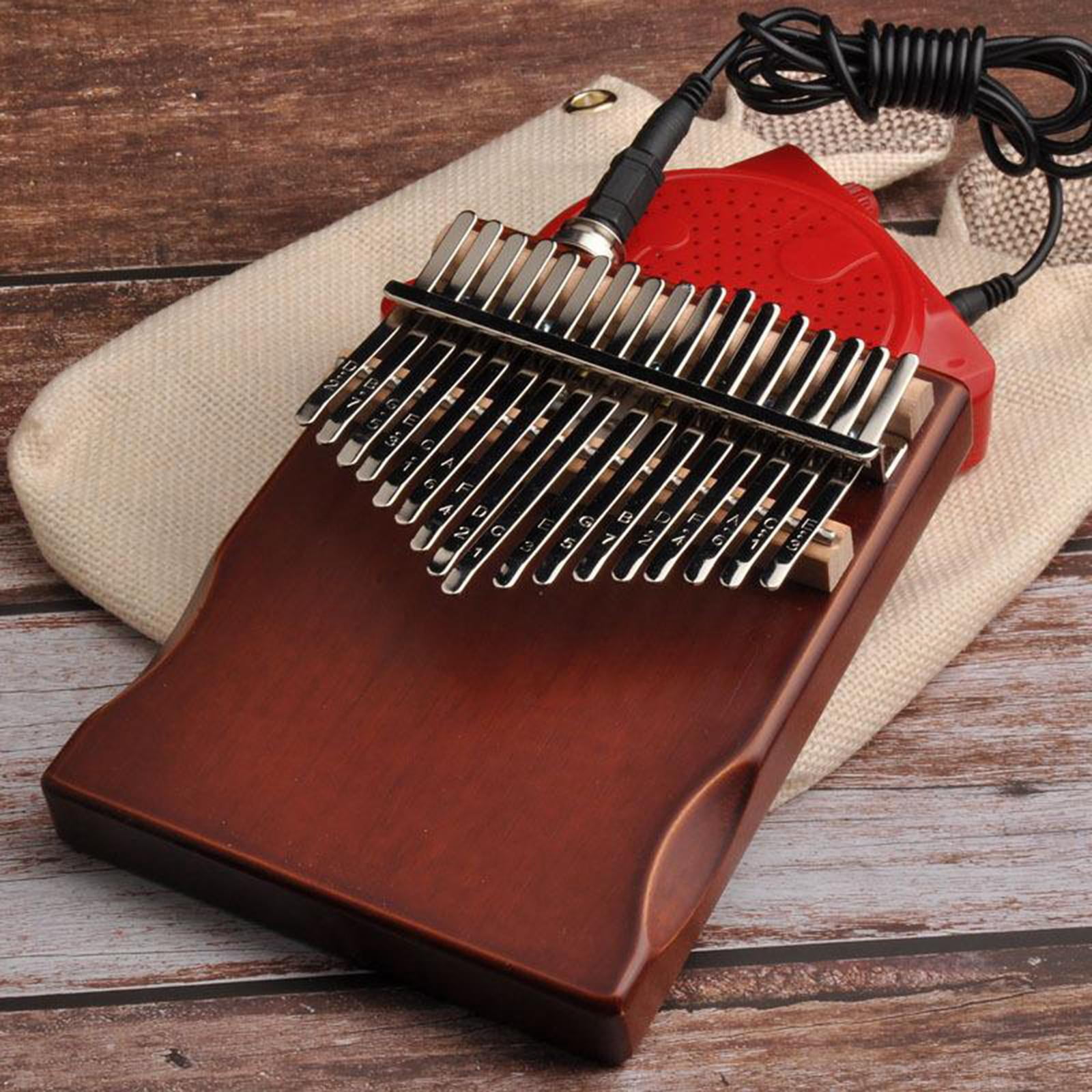 LeeQinersw 17 Keys Solid Thumb Piano with Accessories Including Songbook Tuning - Coffee