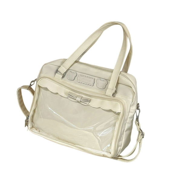 DESTYER Practical PU japanese For To Bags For ,japanese school bag With Various Occasions school Fashion Tote PU Multi white