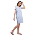 thumbnail image 4 of Moomaya Cotton Lace Neckline Sleepwear For Women Button Placket Nightdress, 4 of 5