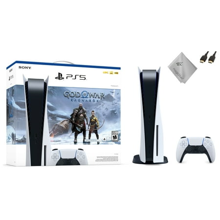 TEC Sony PlayStation_PS5 Gaming Console (Disc Version) with God of War(GOW) Ragnarök Bundle