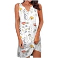 thumbnail image 5 of QUNYINEY Sleeveless Sundresses for Women Beach Floral Mini Dresses Vacation Summer Loose Fit V-Neck Tank Dress, 5 of 8