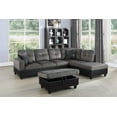 thumbnail image 6 of PonLiving 3 PCS Living Room Set, Sectional Sofa Set, Sectional Sofa in Home, with Storage Ottoman and Matching Pillows (Right Hand Facing, Espresso 1), 6 of 12