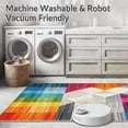 thumbnail image 5 of ODIKA 5'x7' Machine Washable Non-Slip Area Rug, Boho Dream Abstract Geometric High Traffic Rug, Orange, 138453, 5 of 7