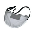 thumbnail image 3 of Bolsa de transporte para pelota de baloncesto, de malla, de gran capacidad, portátil, para mujer y hombre, bandolera de hombro para fútbol, ​​fútbol y Gris plateado, 3 of 8