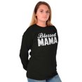 thumbnail image 5 of Blessed Mama Grateful Thankful Mother Women's Long Sleeve T Shirt Brisco Brands S, 5 of 6