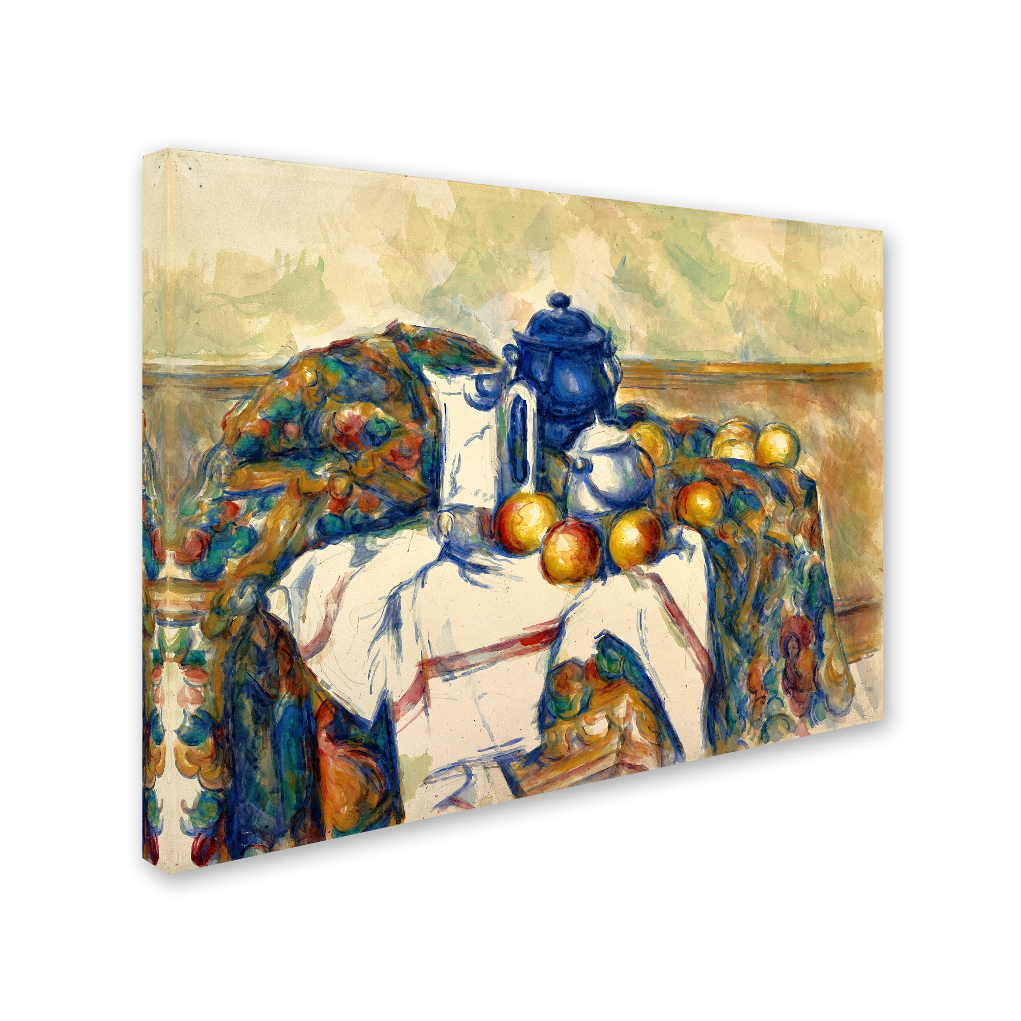 Trademark Fine Art 'Still Life With Blue Pot' Canvas Art by Cezanne
