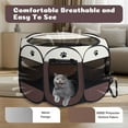 thumbnail image 6 of Huracan Foldable Pet Playpen 29" Large Dog Cat Playpen Portable Pet Exercise Tents for Dogs Cats Dog Kennel Cat Cage for Indoor Outdoor,Coffee and Beige, 6 of 7