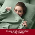 thumbnail image 5 of Mellanni California King Flat Sheet Only, Hotel Luxury Soft Microfiber Top Sheet, 1 Piece, Sage, 5 of 7