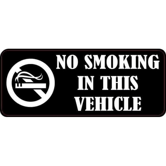 5in x 2in No Smoking in This Vehicle Magnet Vinyl Magnetic Sign Magnets