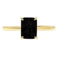 thumbnail image 5 of 1 ct Radiant Cut Natural Onyx Solitaire 14K Yellow Gold Womens Engagement Ring, 5 of 6