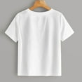 thumbnail image 4 of Women Casual DIY Tie-dye Tees Short Sleeve White T-Shirt Blouse Tops, 4 of 6