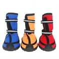 thumbnail image 3 of GASTROPOD 4Pcs Dog Shoes Reflective Double Strap Dog Boots & Paw Protectors Soft Rubber Sole Water-Resistant Paw Protectors Dog Boots for Winter 6.0x8.5cm,Orange, 3 of 4