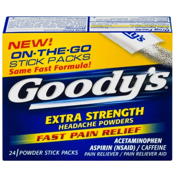 Goody's Extra Strength Headache Powders 24 ea (Pack of 4)