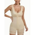 thumbnail image 2 of YIANNA Fajas Colombianas Postpartum & Post-Surgery Shaper - High Compression Full Body Tummy Control Bodysuit, Stage 2/3, Beige, Machine Washable with Zipper Closure & Built- Bra, Tummy Control, 2 of 6