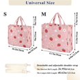 thumbnail image 3 of Corduroy Tote Bag for Women Shoulder Handbags Fashion Ladies Purses Satchel Messenger Bags Strawberry and Flowers M, 3 of 8