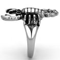 thumbnail image 4 of Luxe Jewelry Designs Women's Stainless Steel Scorpion Shaped Ring with Black Jet Crystals - Size 9, 4 of 4