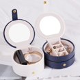 thumbnail image 4 of Jewelry Box Jewelry Box Double Layer Classification Storage Faux Leather Earrings Rings Jewelries Display Case for Home, 4 of 6