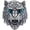 Blue, variant on Men's Stainless Steel Vintage Domineering Cool Punk Gothic Roaring Tiger Head with Devil Bloody Eye Gemstone Biker Ring