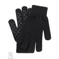 thumbnail image 2 of Gustave 2 Pairs Winter Knit Gloves Touchscreen Windproof Anti-slip Thermal Soft Wool Lining Elastic Cuff for Women Men "Black, Men", 2 of 9