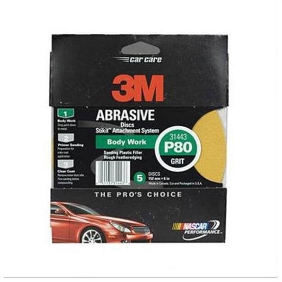 3m 31443 6" 3m Stikit Gold Disc - 5 Discs Per Pack