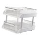 thumbnail image 5 of Organizador de escritorio con 2 pequeñas cajas de almacenamiento y doble asa. Blanco, 5 of 9