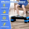 thumbnail image 2 of Segawe Adjustable Exercise Stepper Non-Slip Step Platform 27" Fitness Stepper W/4 Risers 4’’- 6’’- 8’’ , Blue, 2 of 10