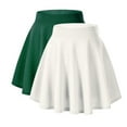 thumbnail image 4 of TNOBHG Women High Waist Skirt Women Basic Skater Skirt High Waist Solid Color A-line Mini Skirt for Stylish Comfortable Streetwear, 4 of 8