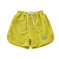 thumbnail image 3 of BLTIBY Girls Boys Athletic Shorts Casual Elastic Waist Drawstring Kids Summer Loose Versatile Workout Running Shorts with Pockets Green 5-6Years, 3 of 8