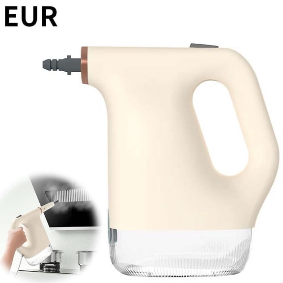 Handheld Steam Cleaner with 6 Accessories, 20-Second Fast Heat-Up High-Pressure Steam Machine, Multi-Purpose Portable Steamer for Kitchen Grease, Bathroom Tile, Grout, Car Detailing, Beige