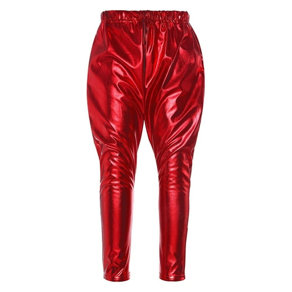 Alvivi Kids Girls Sequins Harem Pants Sparkle Shiny Trousers Dancewear 3-18