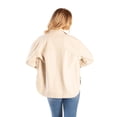 thumbnail image 3 of Chamarra de mezclilla oversize JEANSWEST corte camisero beige 4127c m, 3 of 4