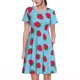 thumbnail image 1 of Easygdp Strawberries para Vestido Transpirable de Mujer, Vestido Suelto de Manga Corta con Pliegues y Bolsillos para el Verano, 1 of 6