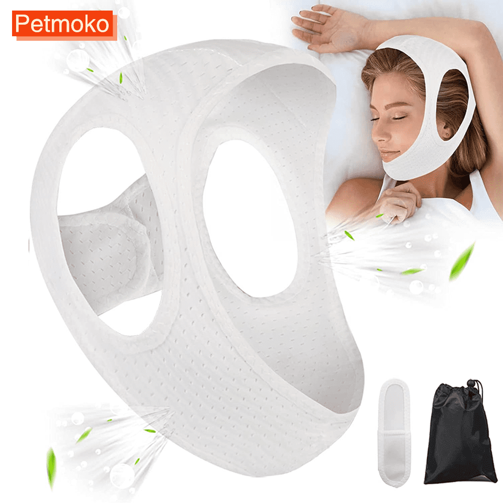 Chin Strap for Cpap Users Anti Snoring Devices Petmoko Breathable